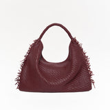GALIA - Oversized woven leather tote bag with handle