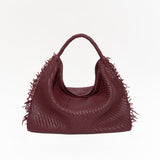 GALIA - Oversized woven leather tote bag with handle