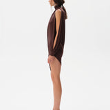 SELENE - High-neck mini jersey dress