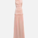 ALINA - Open-back ruched maxi jersey dress