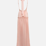 ALINA - Open-back ruched maxi jersey dress