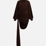 SELENE - High-neck mini jersey dress