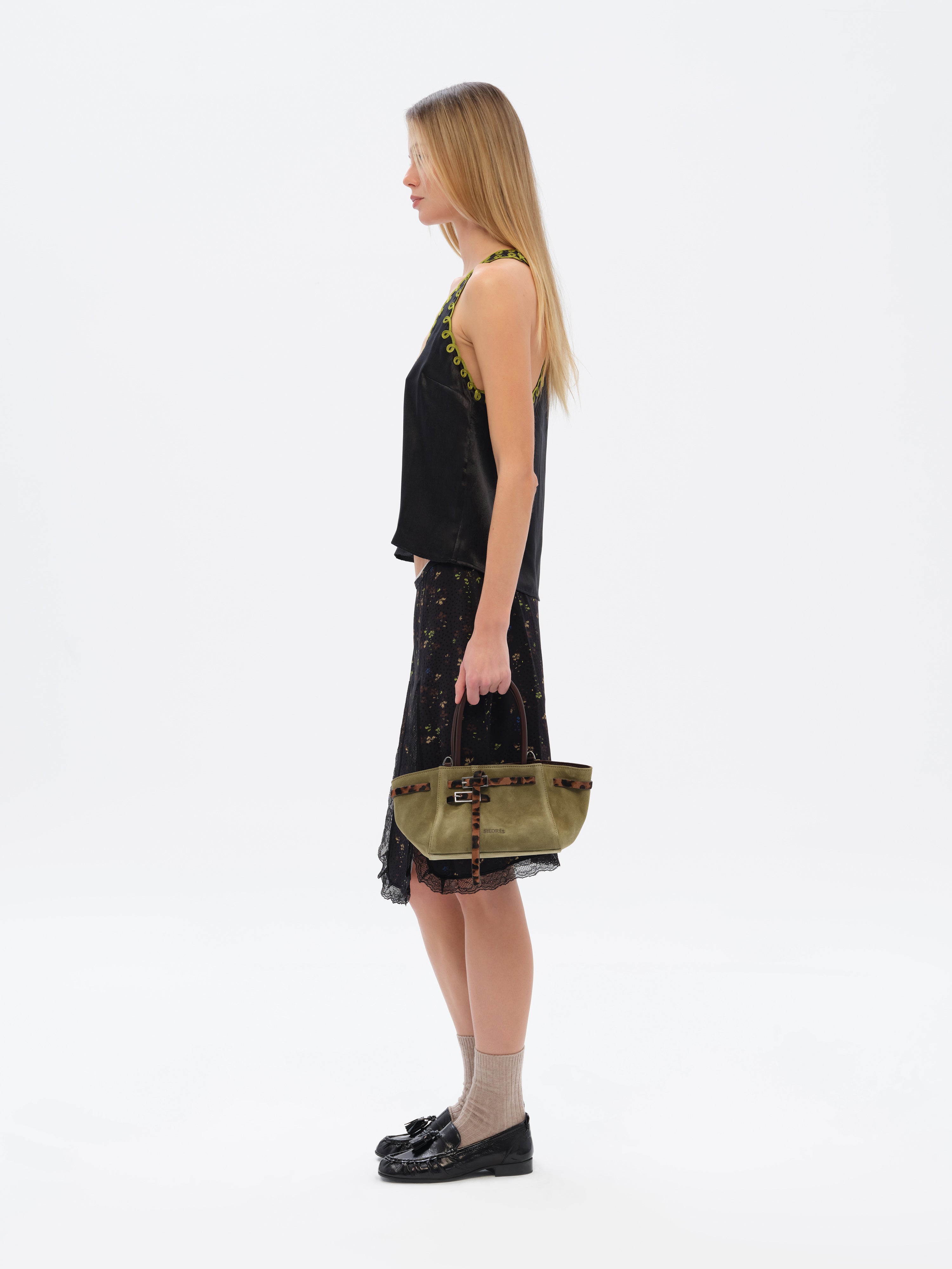 NOA MINI - Mini suede tote bag