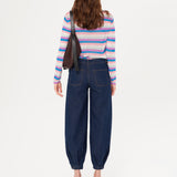 TEX - Pinky striped long sleeve knit top