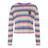 TEX - Pinky striped long sleeve knit top