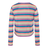 TEX - Pinky striped long sleeve knit top