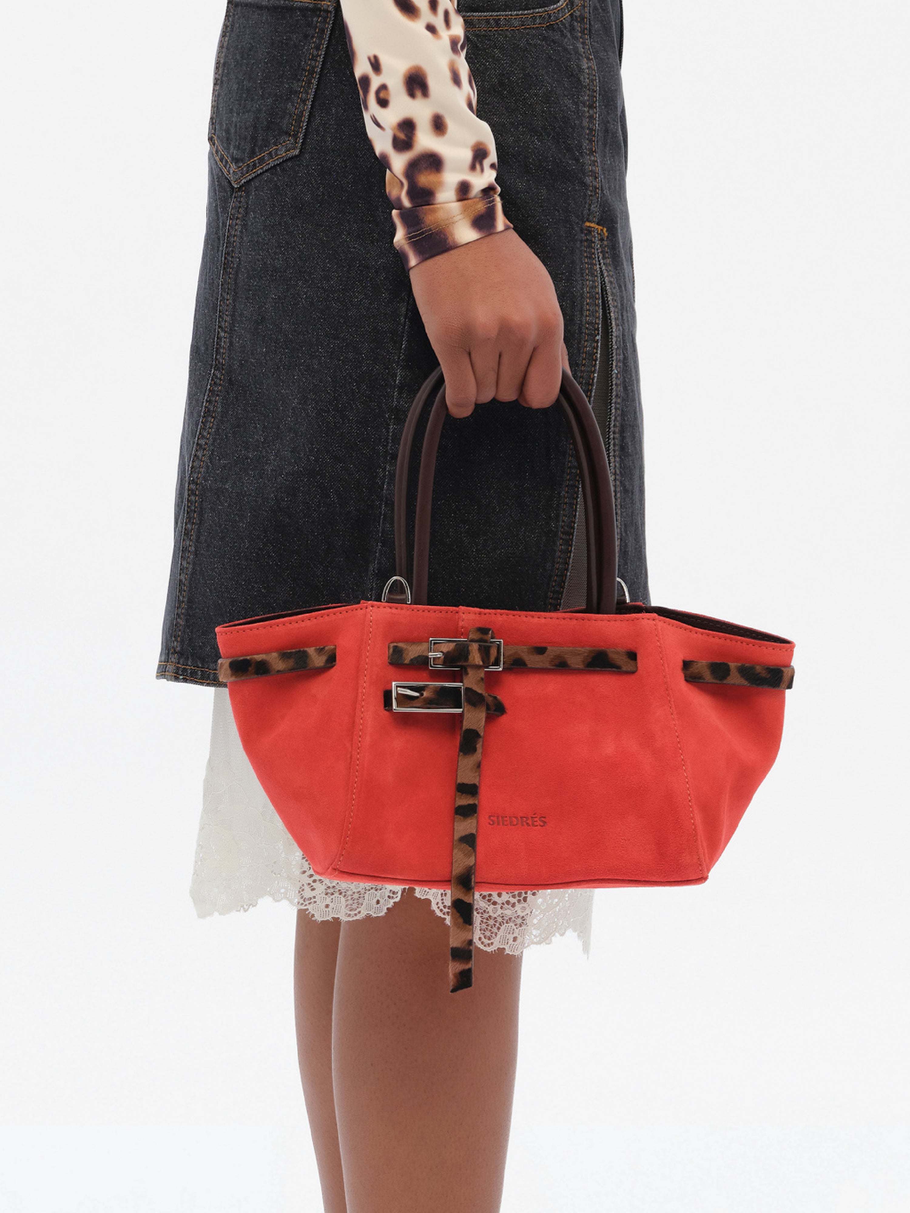NOA MINI - Mini suede tote bag