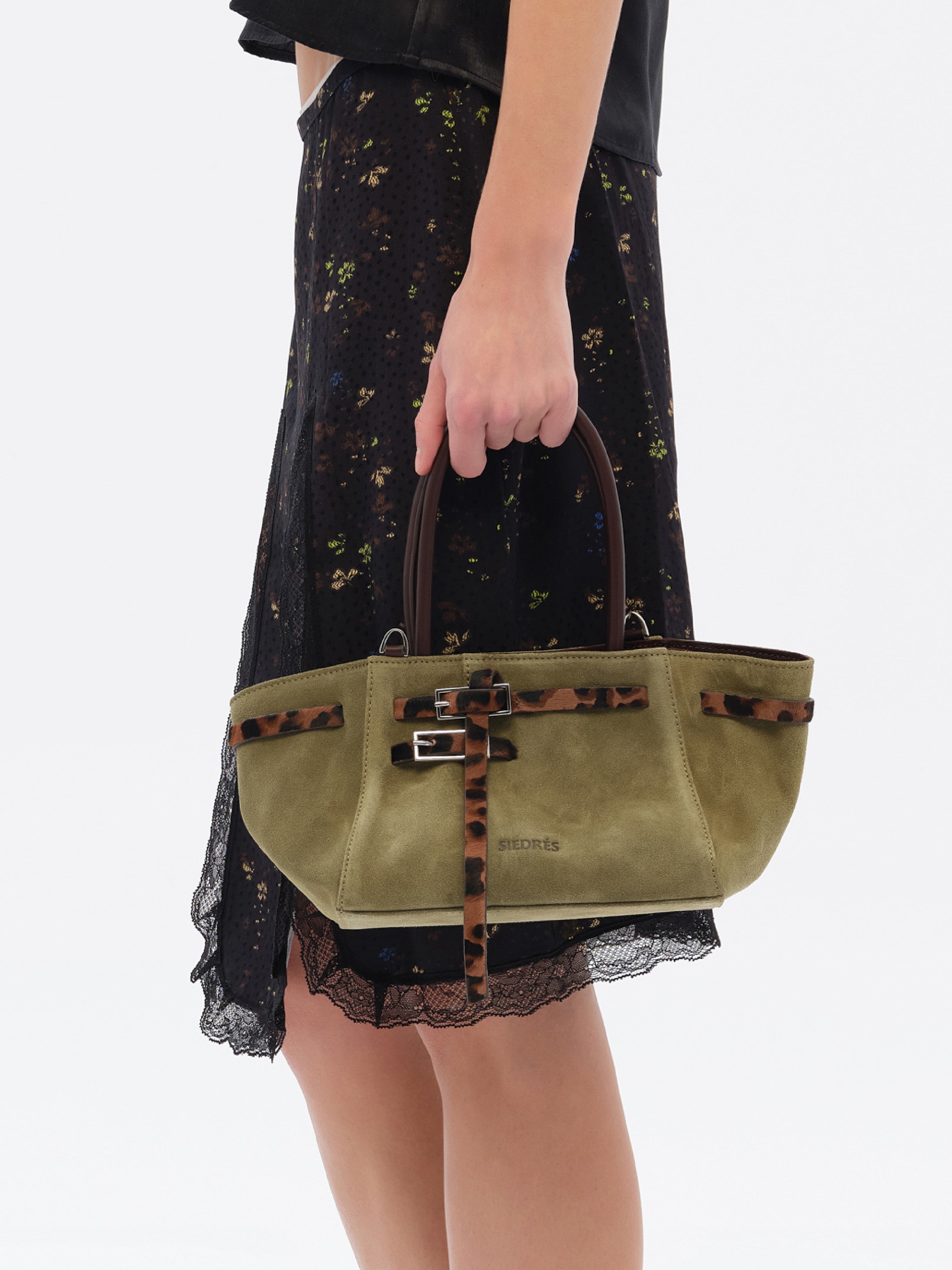 NOA MINI - Mini suede tote bag