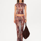 FLO - Printed flare leg pants