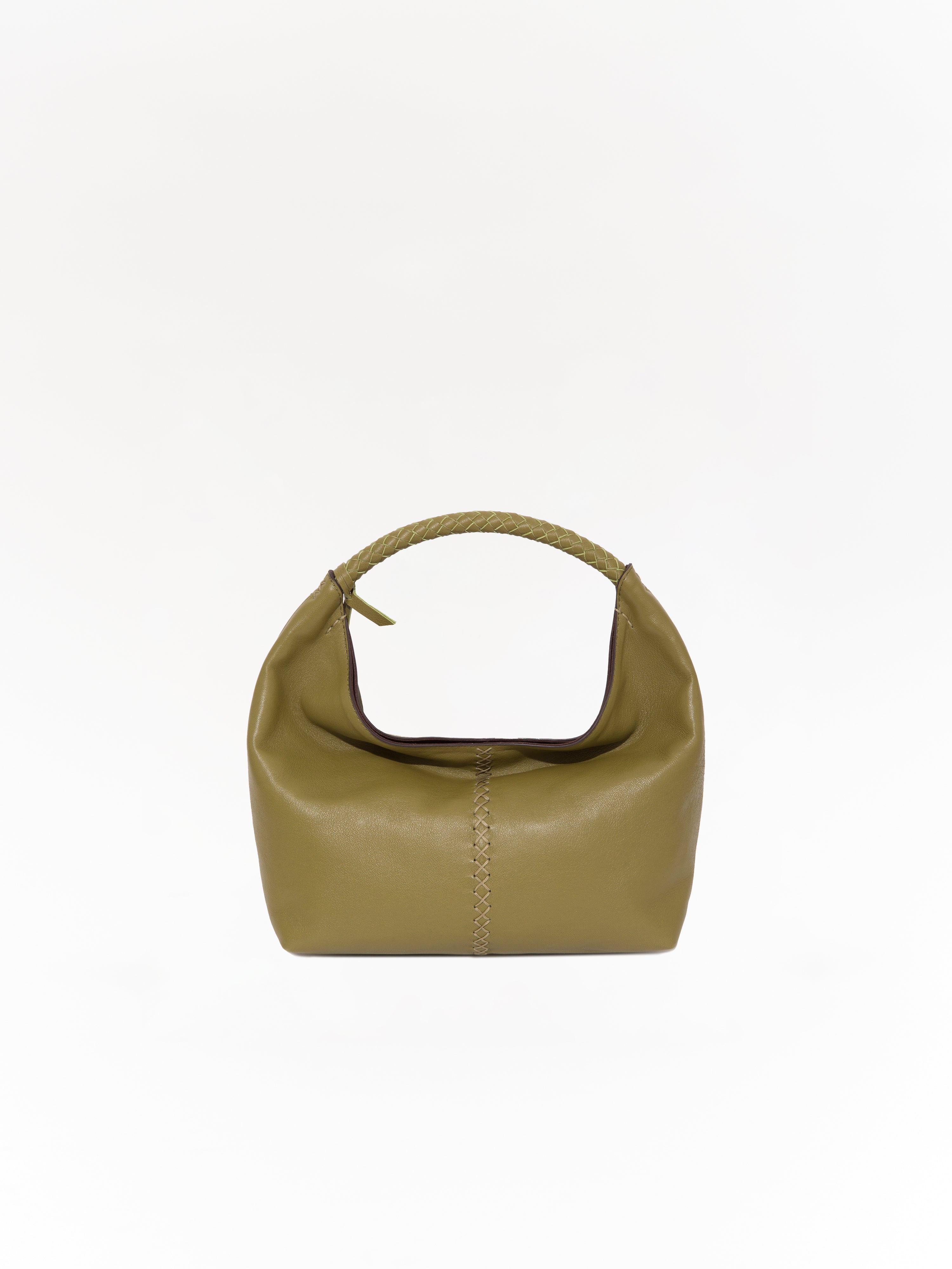 MINI GALIA - Mini tote bag with woven handle and removable tassel charm