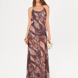 NENSI - Printed slip maxi dress