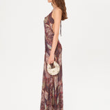 NENSI - Printed slip maxi dress