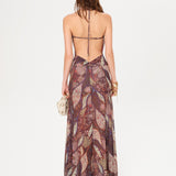 NENSI - Printed slip maxi dress