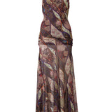 NENSI - Printed slip maxi dress
