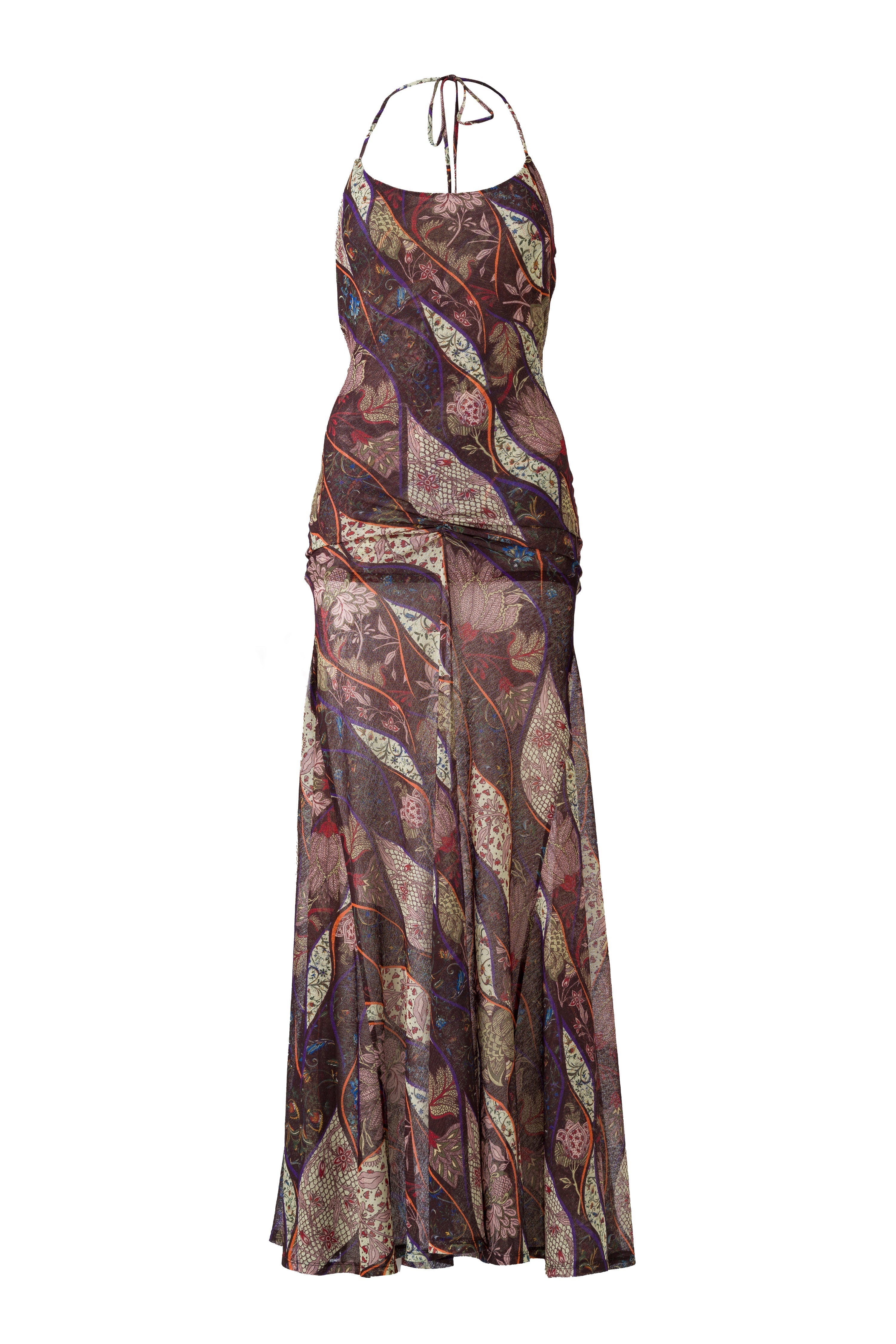 NENSI - Printed slip maxi dress