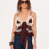 RONA - Ruffled top with bow detail