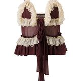 RONA - Ruffled top with bow detail