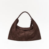 GALIA - Oversized suede tote bag with woven handle