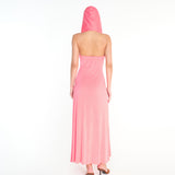 SIZY - Cape detailed jersey maxi dress