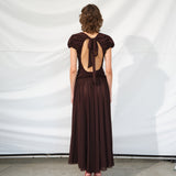 ADELINE - Open-back ruched maxi dress