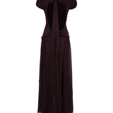 ADELINE - Open-back ruched maxi dress