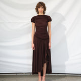 ADELINE - Open-back ruched maxi dress