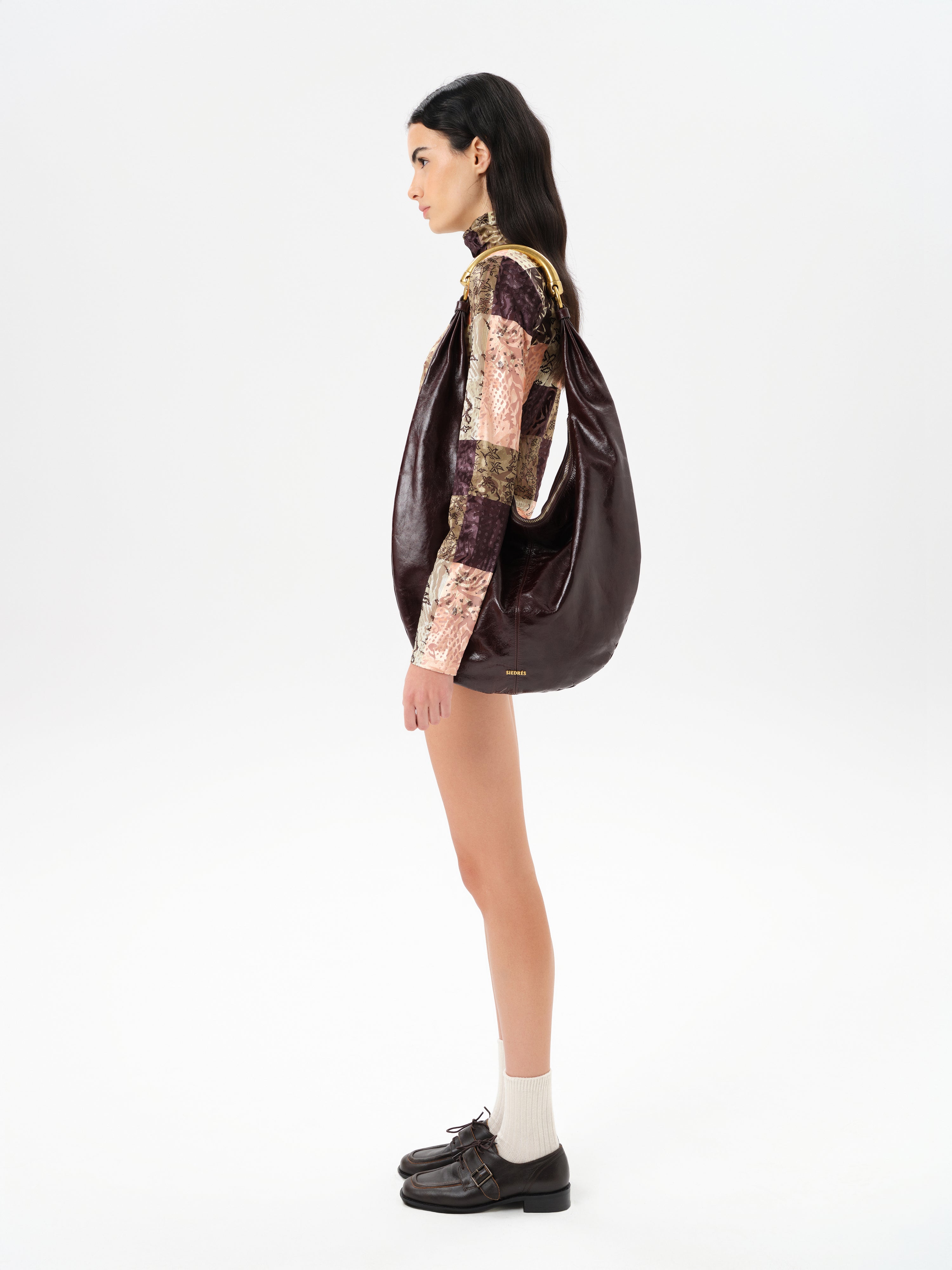 AFRA - Low-rise printed velvet mini shorts