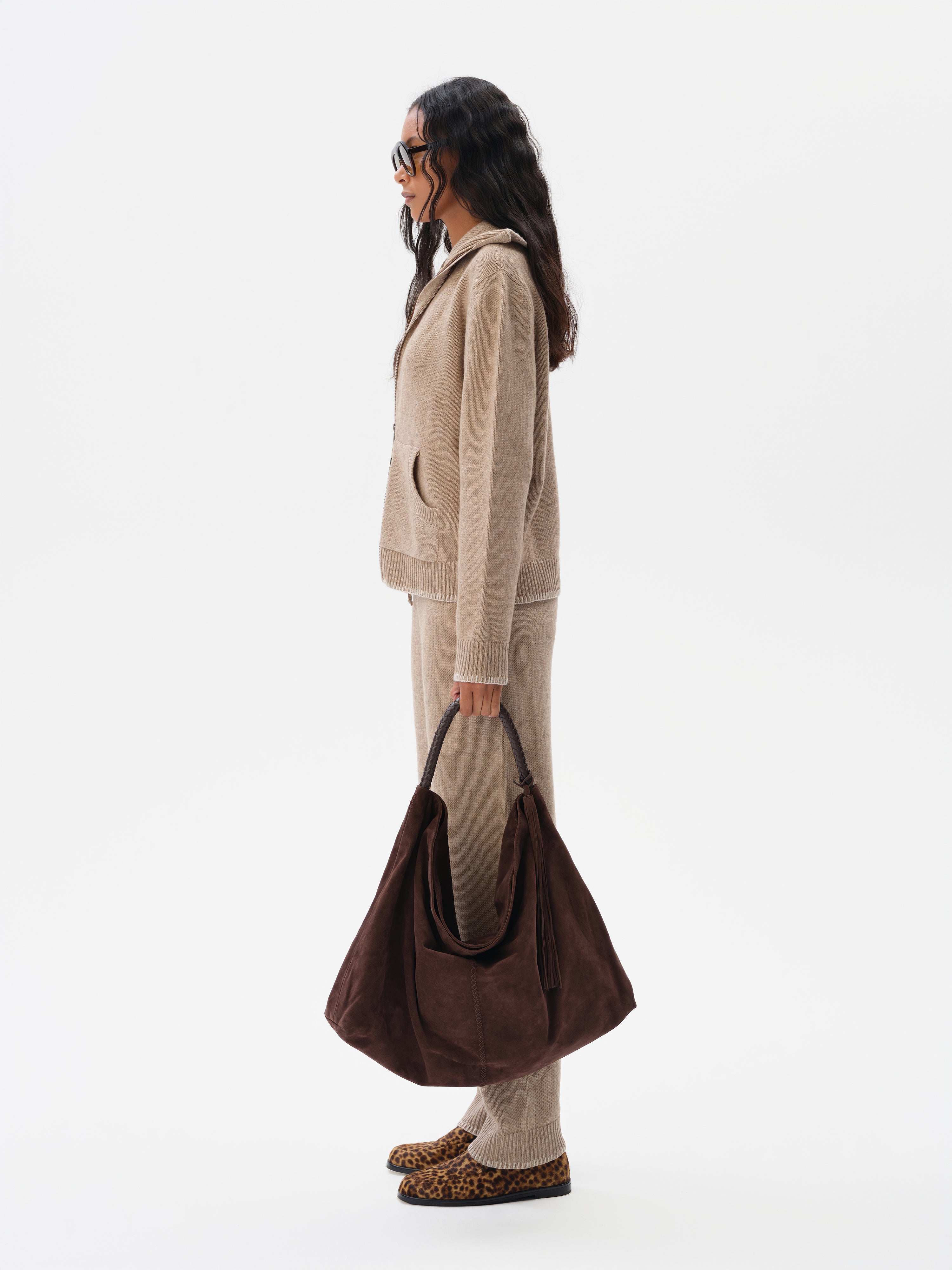 THEKLA - Drawstring knit jogger pants with stitch detailing