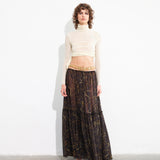 ARABELLA - Printed flowy sheer maxi skirt
