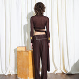 BLANCHE - Studded wrap-style pants