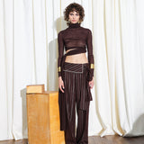 BLANCHE - Studded wrap-style pants