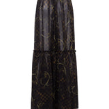 ARABELLA - Printed flowy sheer maxi skirt