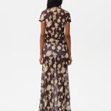 ARDEN - Printed mesh semi-sheer top