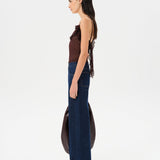 ARLA - Sheer mesh top with ruffle detail