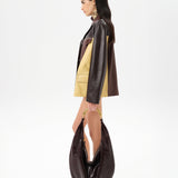 ASEAN - Oversized multi colored leather jacket