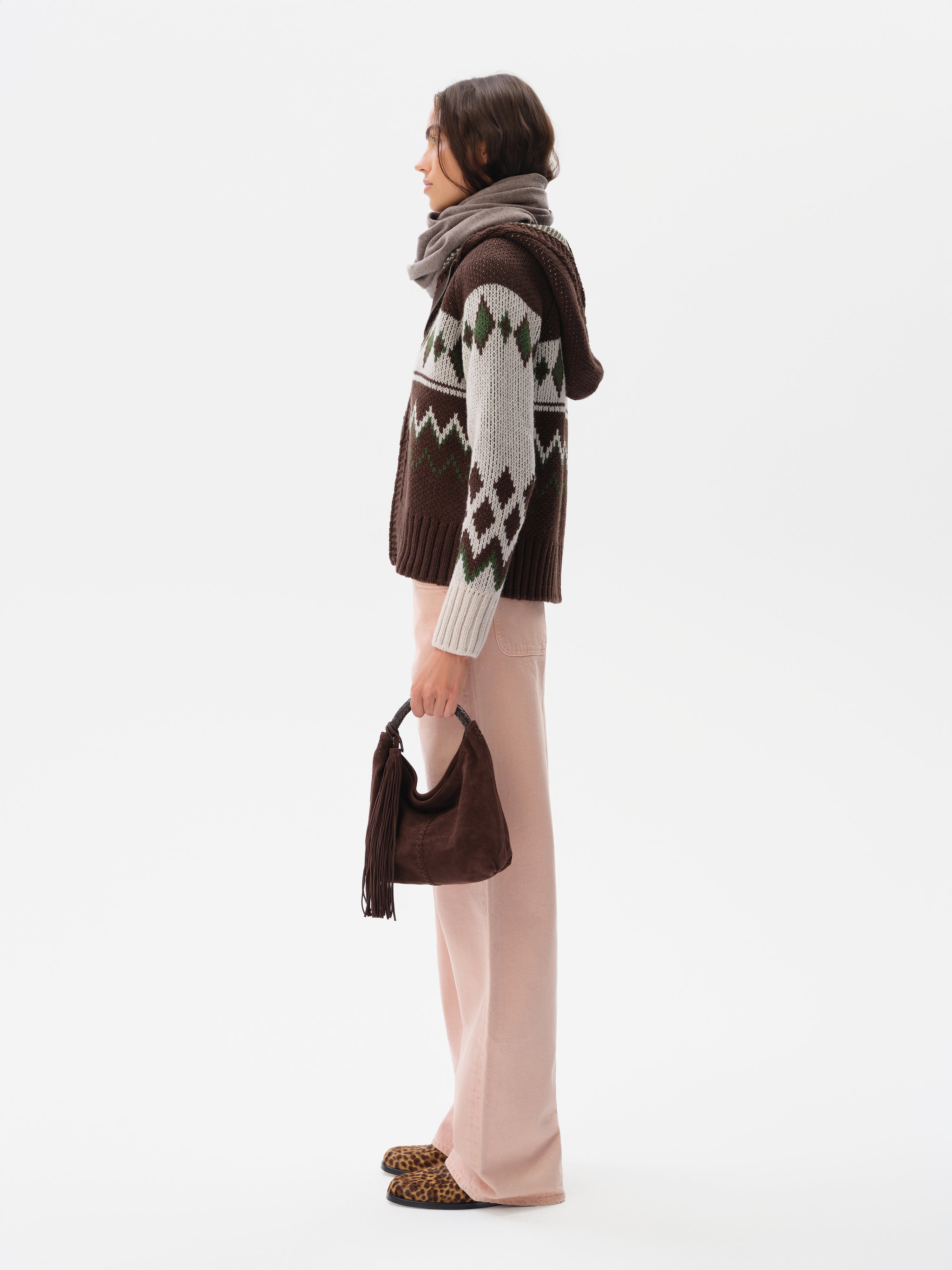 BACYS - Zip-up Fair Isle cardigan