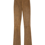 BERU - Flare-leg suede leather pants