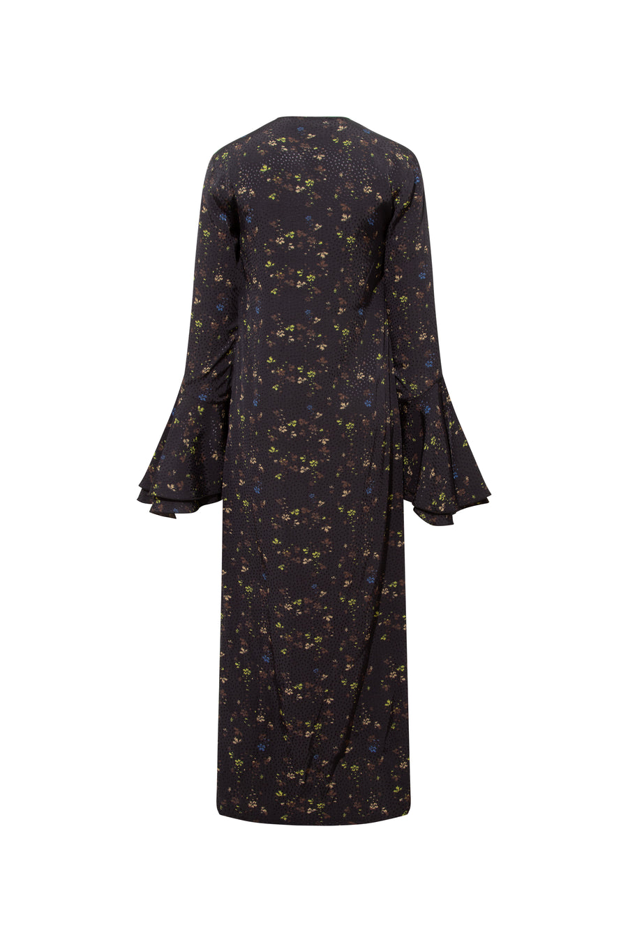 BETTINAS - Fluted sleeve floral-print maxi shirt