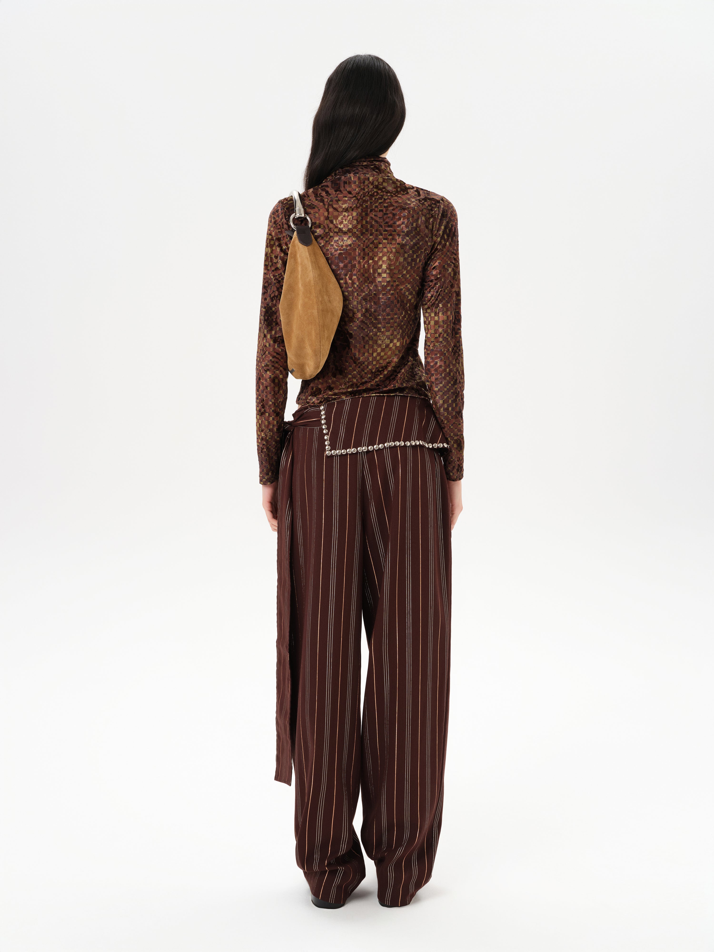 BLANCHE - Studded wrap-style pants