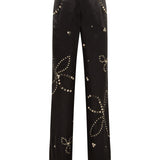 BRITY - Low-rise straight-leg embellished pants