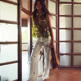 BRITY - Low-rise straight-leg embellished pants