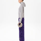 BRITY - Printed mid-rise satin pants