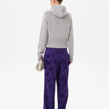 BRITY - Printed mid-rise satin pants