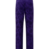 BRITY - Printed mid-rise satin pants