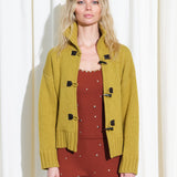 OLLIE - Oversized chunky knit cardigan with toggle closure