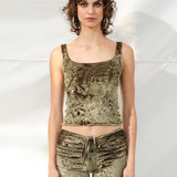 CALI - Velvet devoré printed tank top
