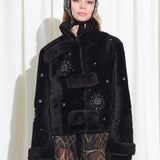 SIRA - Cropped sheepskin fur jacket