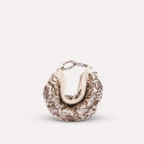 CHÉRIE SMALL - Canvas hobo bag with metal top handle