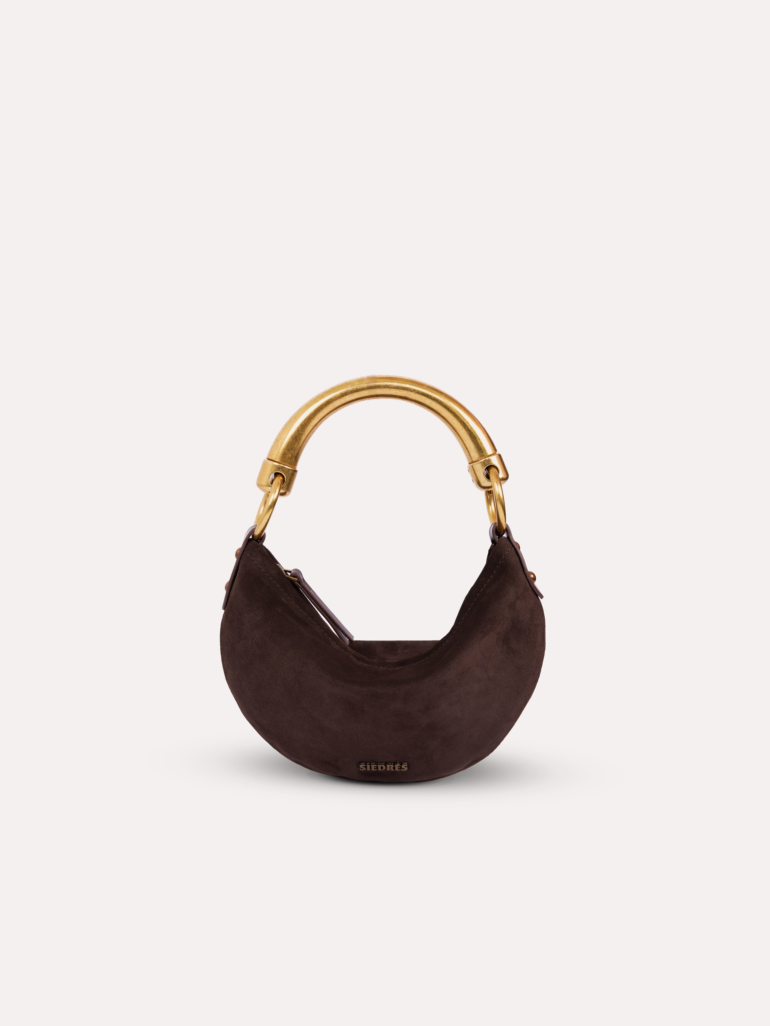 CHÉRIE SMALL - Mini hobo bag with metal top handle