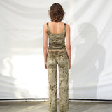 CALI - Velvet devoré printed tank top